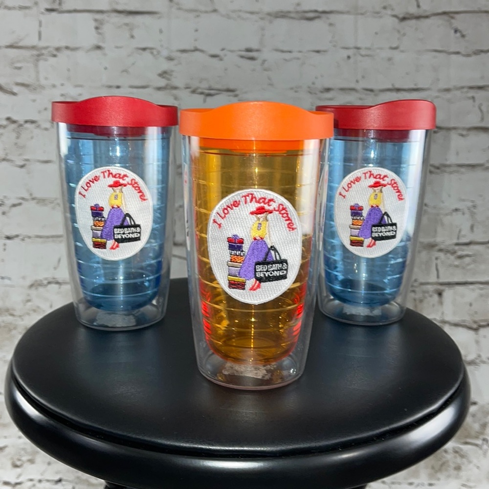SET OF 3 TERVIS TUMBLERS W/LIDS I LOVE THAT STORE Bed Bath & Beyond